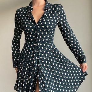 Zara long sleeve button up dress Size S